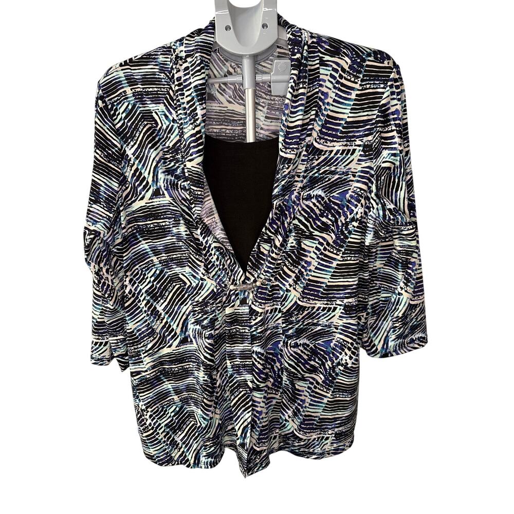 NY Collection 2-fer (two-fer) shirt Women's Size L